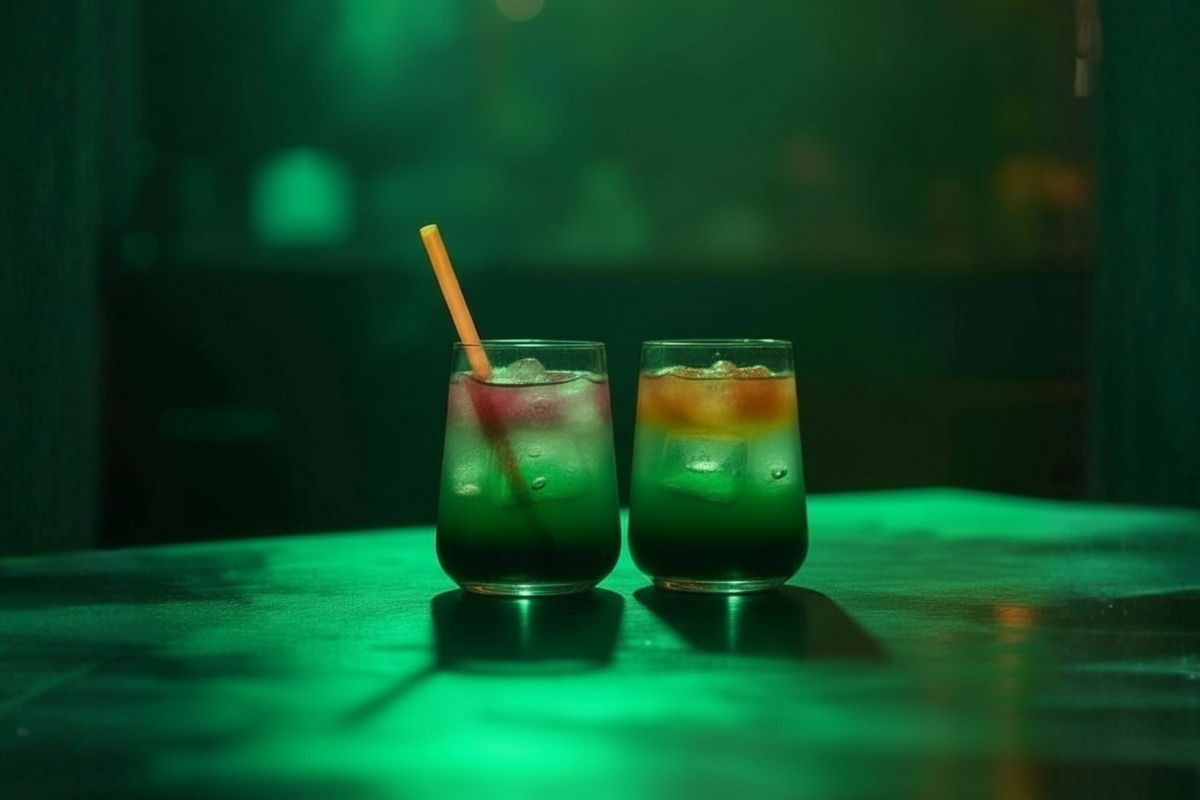 Drink premium gelado em garrafa artesanal